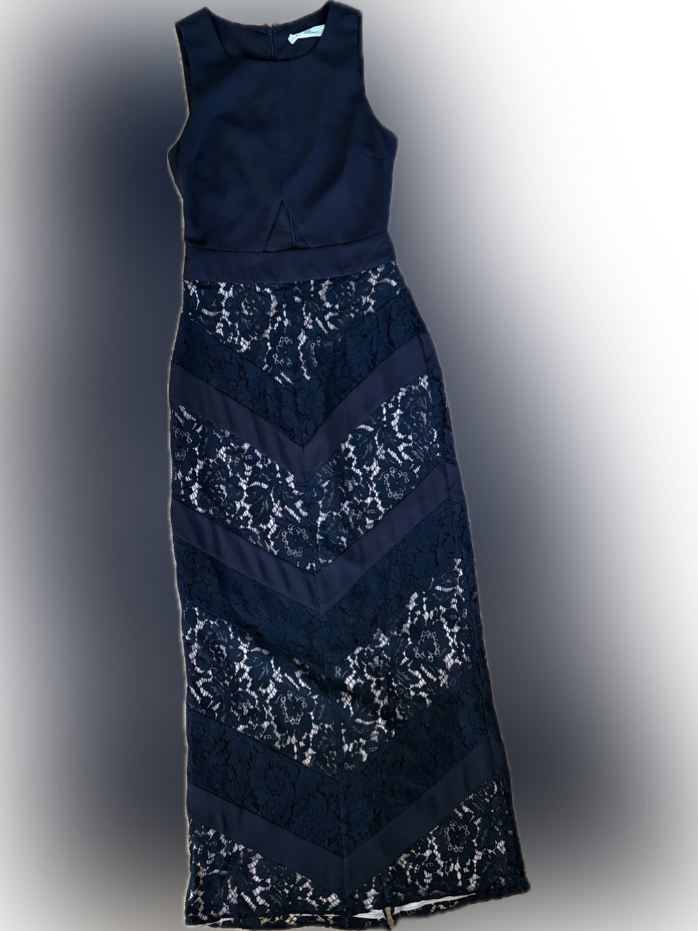 Maxi Gown Fame and Partners Black Lace-Panel